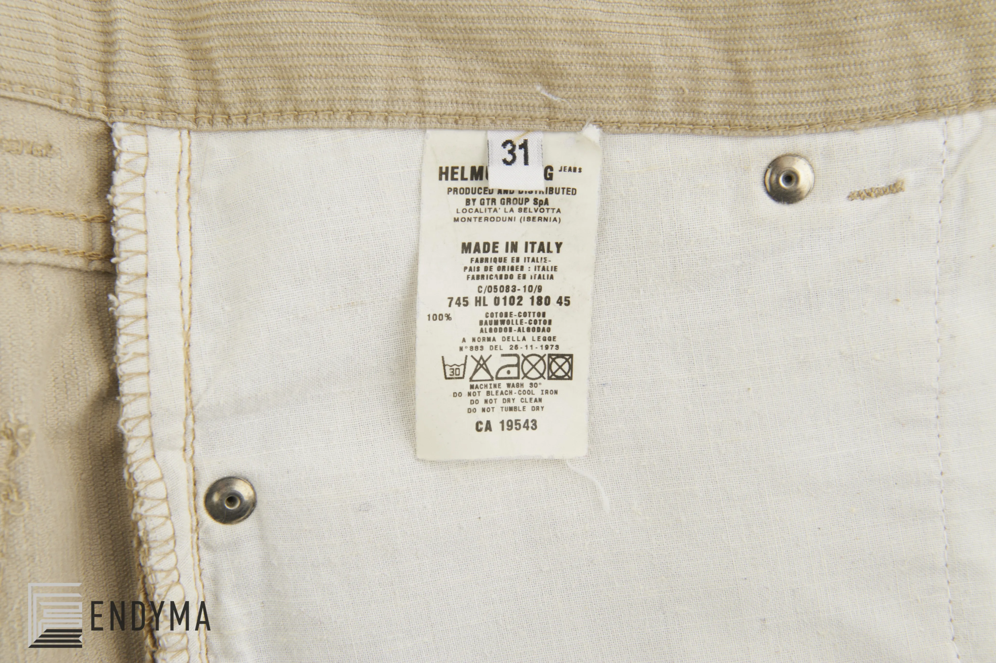 1999 Vintage Beige Corduroy Painter Jeans (Size 31)