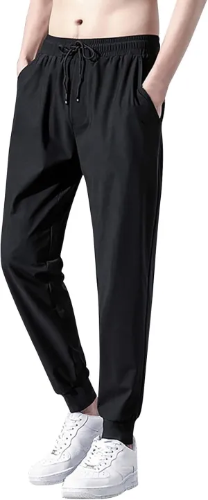2023 Men's Lightweight Joggers Fleece Cargo Hiking Pants Track Running Workout Sweatpants Travel Golf Casual Outdoor Pants