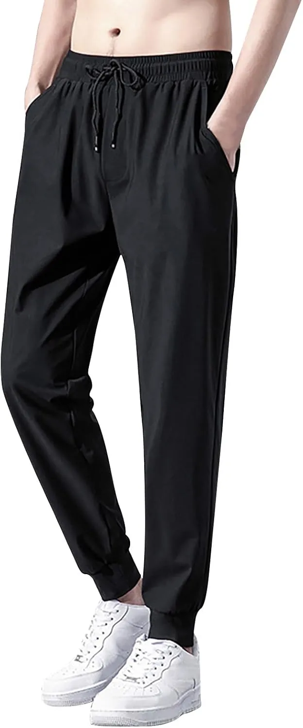 2023 Men's Lightweight Joggers Fleece Cargo Hiking Pants Track Running Workout Sweatpants Travel Golf Casual Outdoor Pants