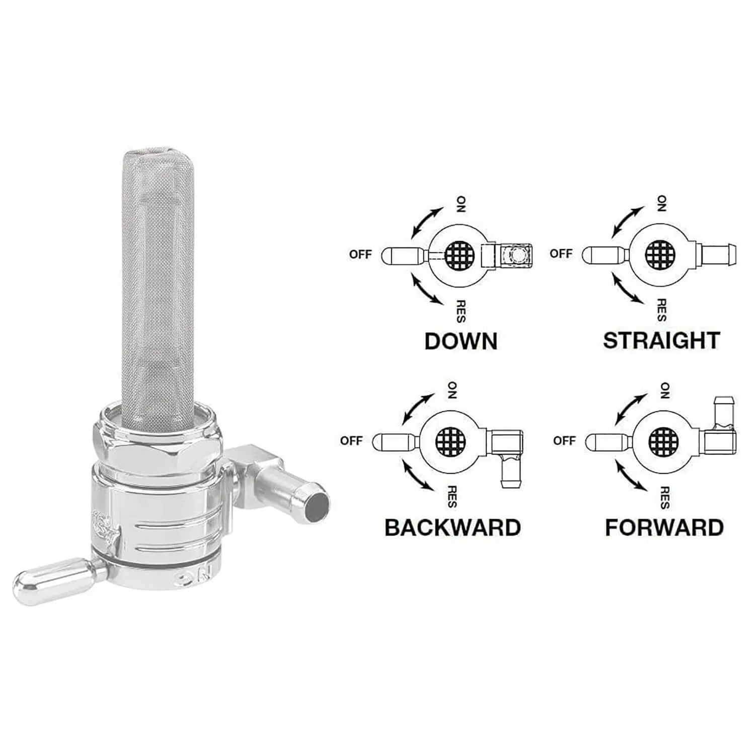 22mm Raw Brass Round-Body Click-Slick Petcock - Backward Design