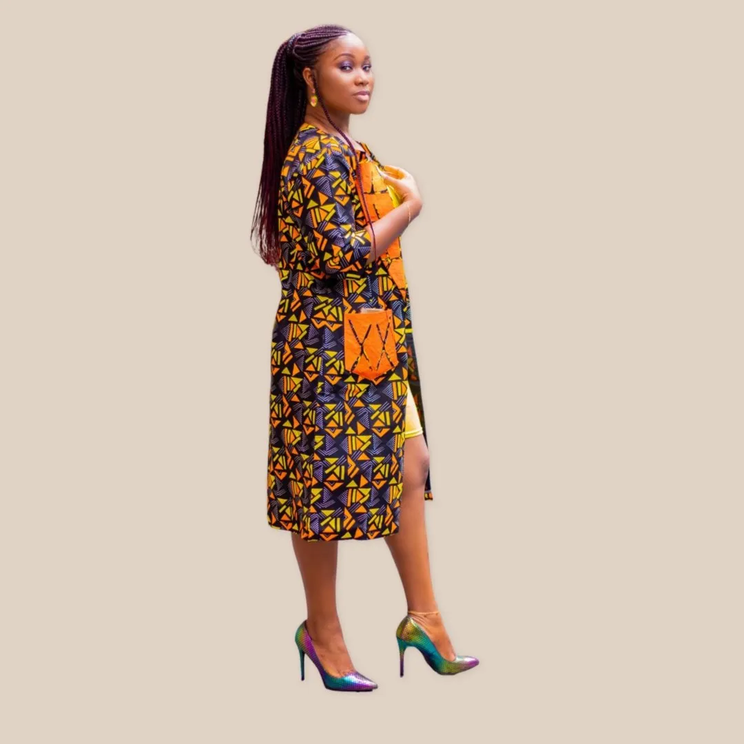 African Print Embroidered Jacket