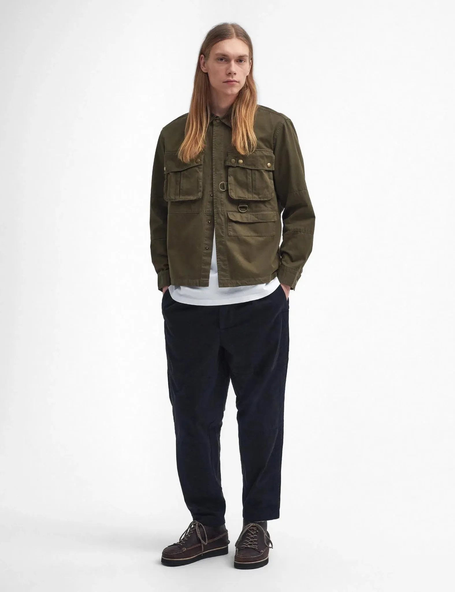 Barbour Heritage Oakmoor Oversized Shirt Jacket - Olive