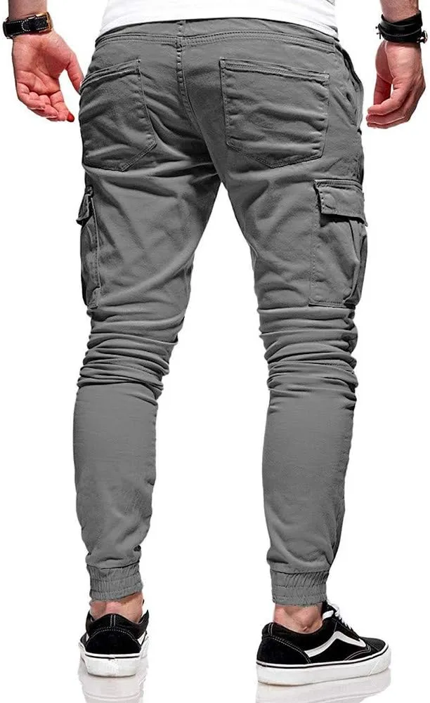 Cargo Pants for Men Big and Tall Baggy Pants with Zipper Pockets Man's Lightweight Hiking Ripstop Cargo Pants Regular