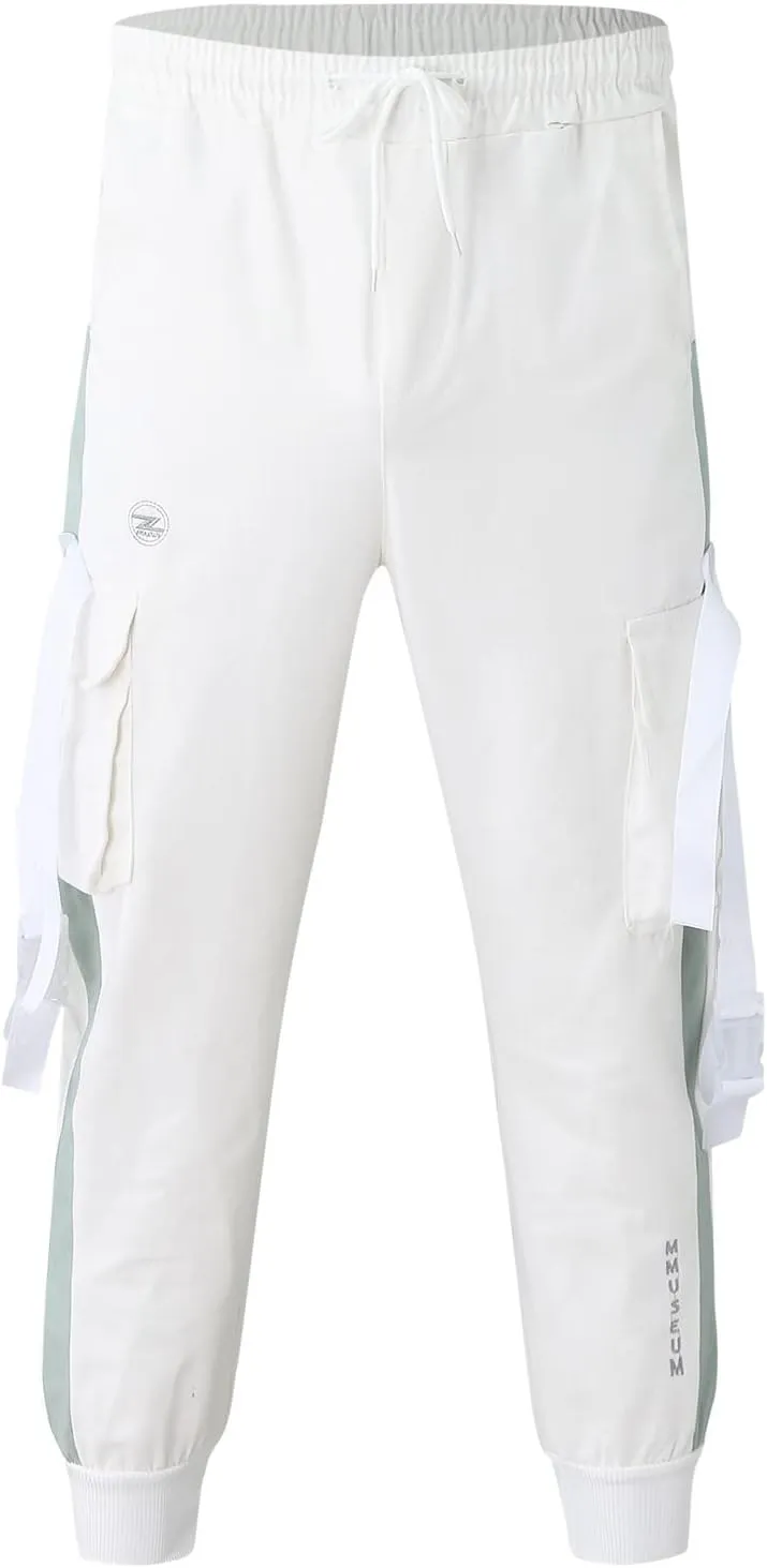 Cargo Pants for Men Big and Tall Open Bottom Straight Leg Loose Fit Baggy Athletic Jogger Pant Men's Jogger Sweatpant