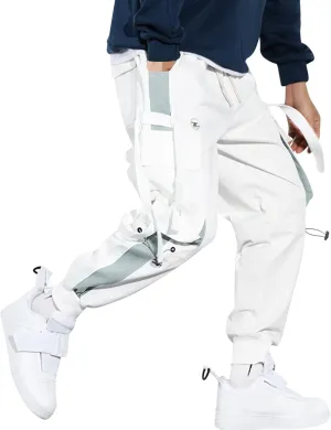 Cargo Pants for Men Big and Tall Open Bottom Straight Leg Loose Fit Baggy Athletic Jogger Pant Men's Jogger Sweatpant