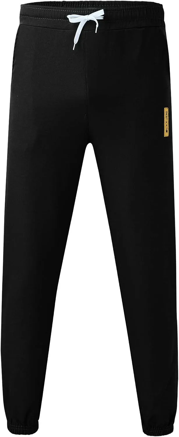 Cargo Pants for Men Cotton Linen Wild Workout Joggers Tapered Leg Work Sweatpants for Men with Pockets Hiking Trousers