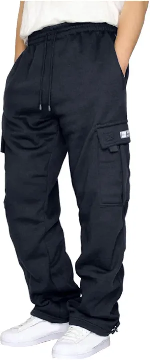 Cargo Pants for Men Gym Elastic Waist Drawstring Hiking Pants Fashion Sweatpants with Pockets Workout Joggers Trouser