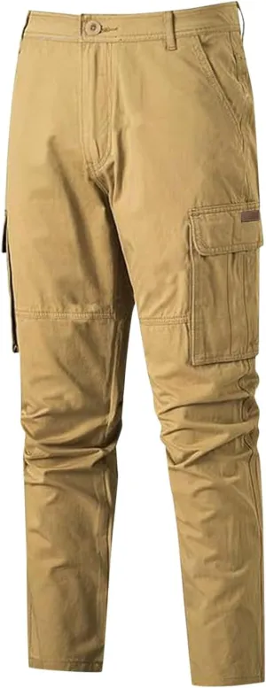 Cargo Pants for Men Slim Fit Solid Quick Dry Summer Travel Hiking Outfits Stylish Street Fashion Trousers
