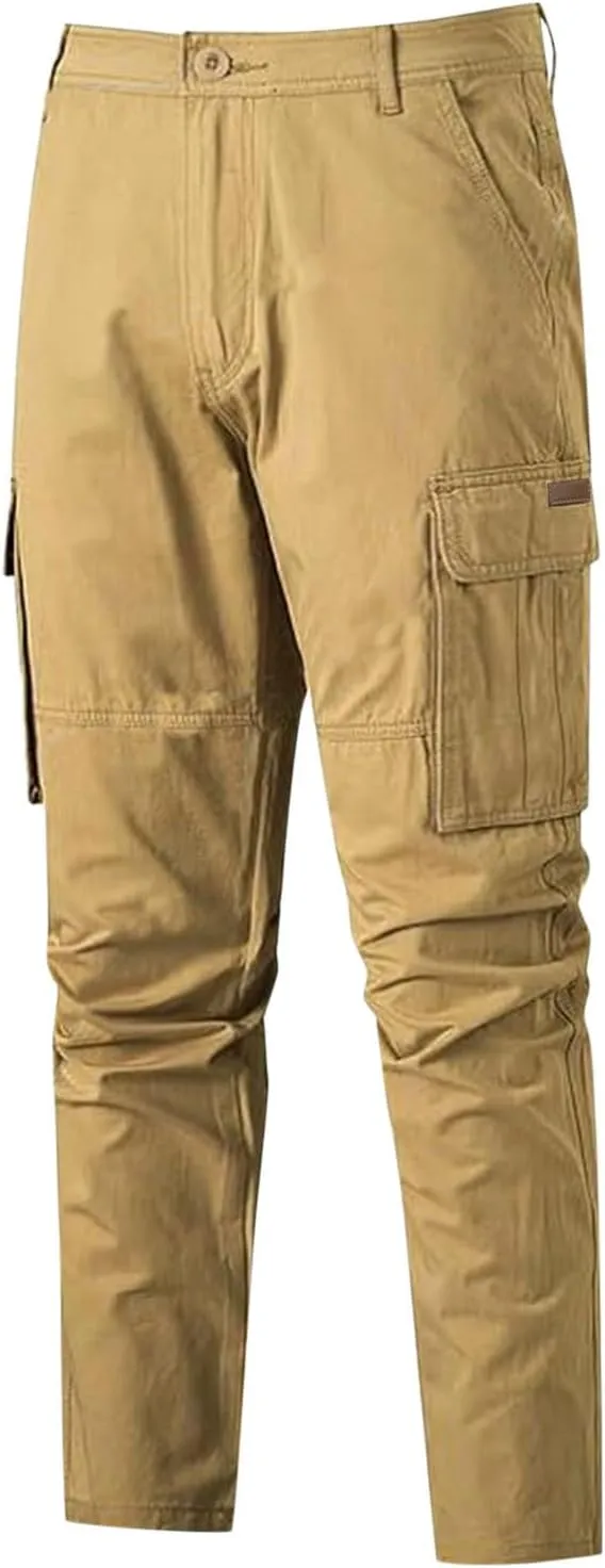 Cargo Pants for Men Slim Fit Solid Quick Dry Summer Travel Hiking Outfits Stylish Street Fashion Trousers