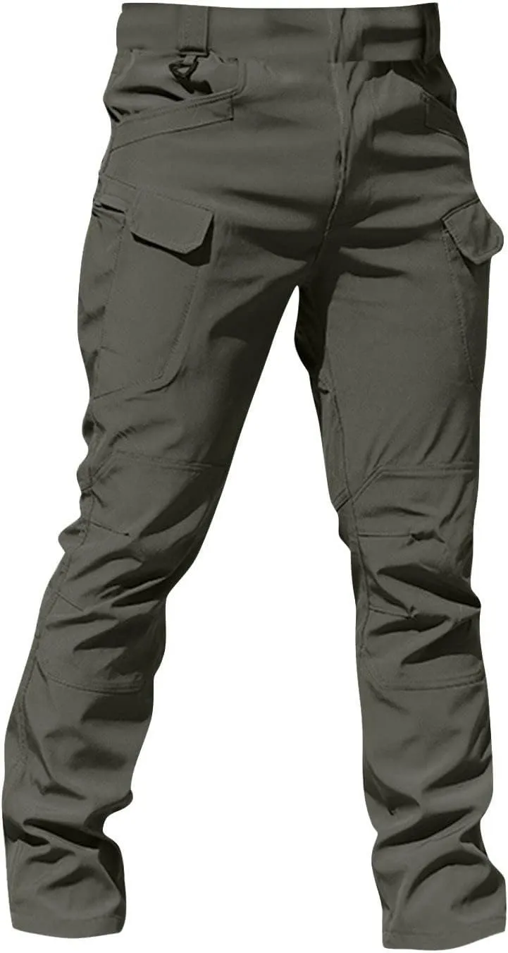 Cargo Pants Mens Slim Fit Multi Pockets Hiking Pants Ripstop Stretch Stylish Baggy Pants Y2K Tactical Trousers 2025