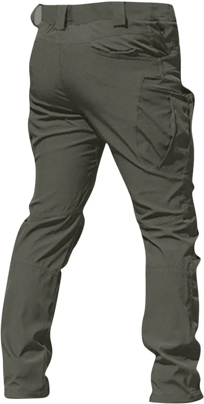 Cargo Pants Mens Slim Fit Multi Pockets Hiking Pants Ripstop Stretch Stylish Baggy Pants Y2K Tactical Trousers 2025