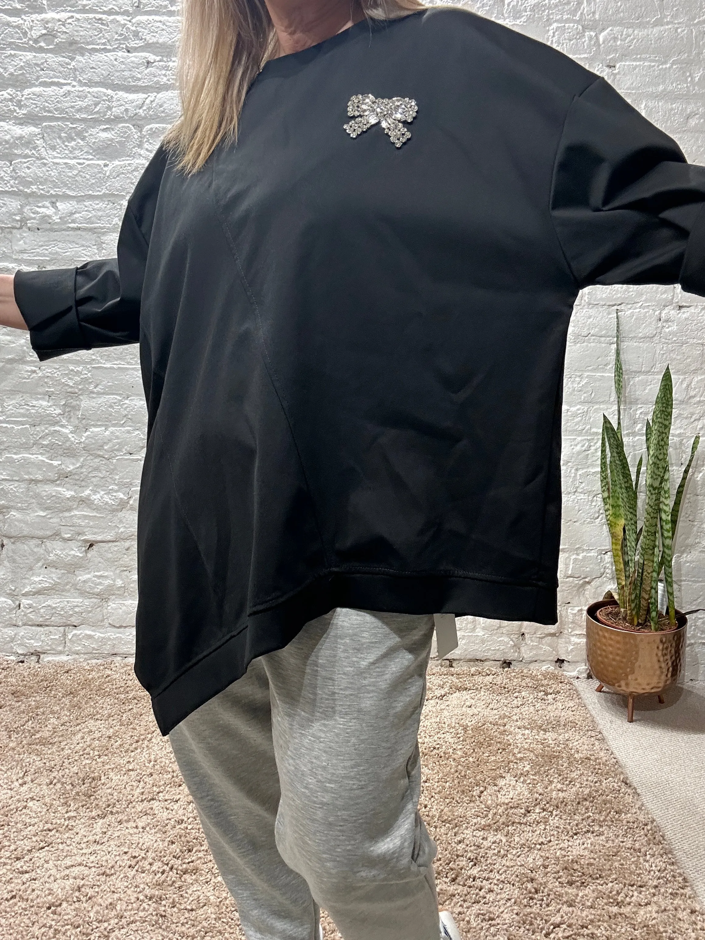 Chelsea Diamant Bling Bow Lux Luna Tunic Lounge Top