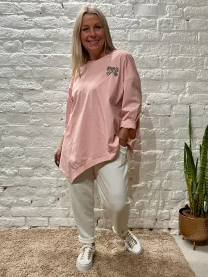 Chelsea Diamant Bling Bow Lux Luna Tunic Lounge Top