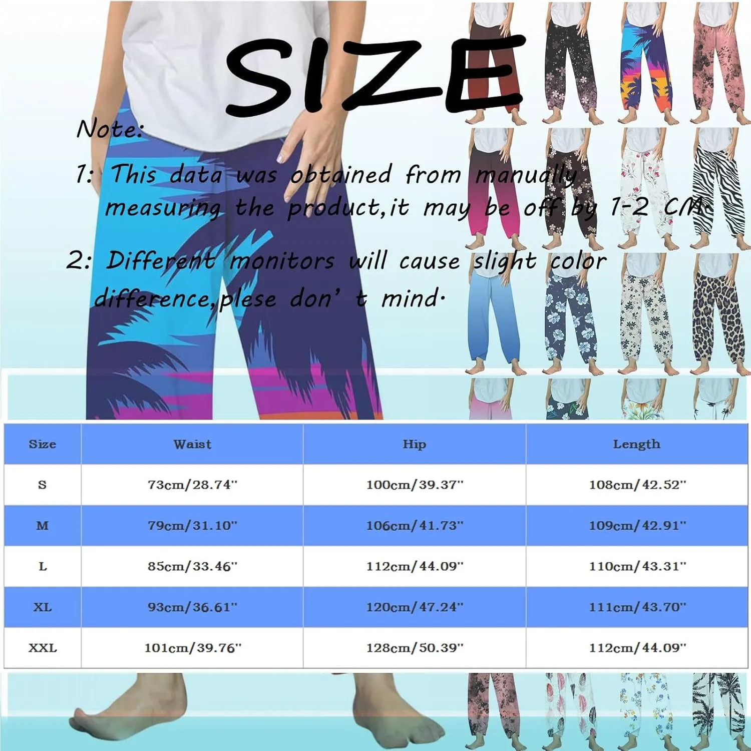 Cotton Linen Casual Summer Capri Pants for Women Cropped Comfy Baggy Trousers Palazzo Lounge Pants, Medium