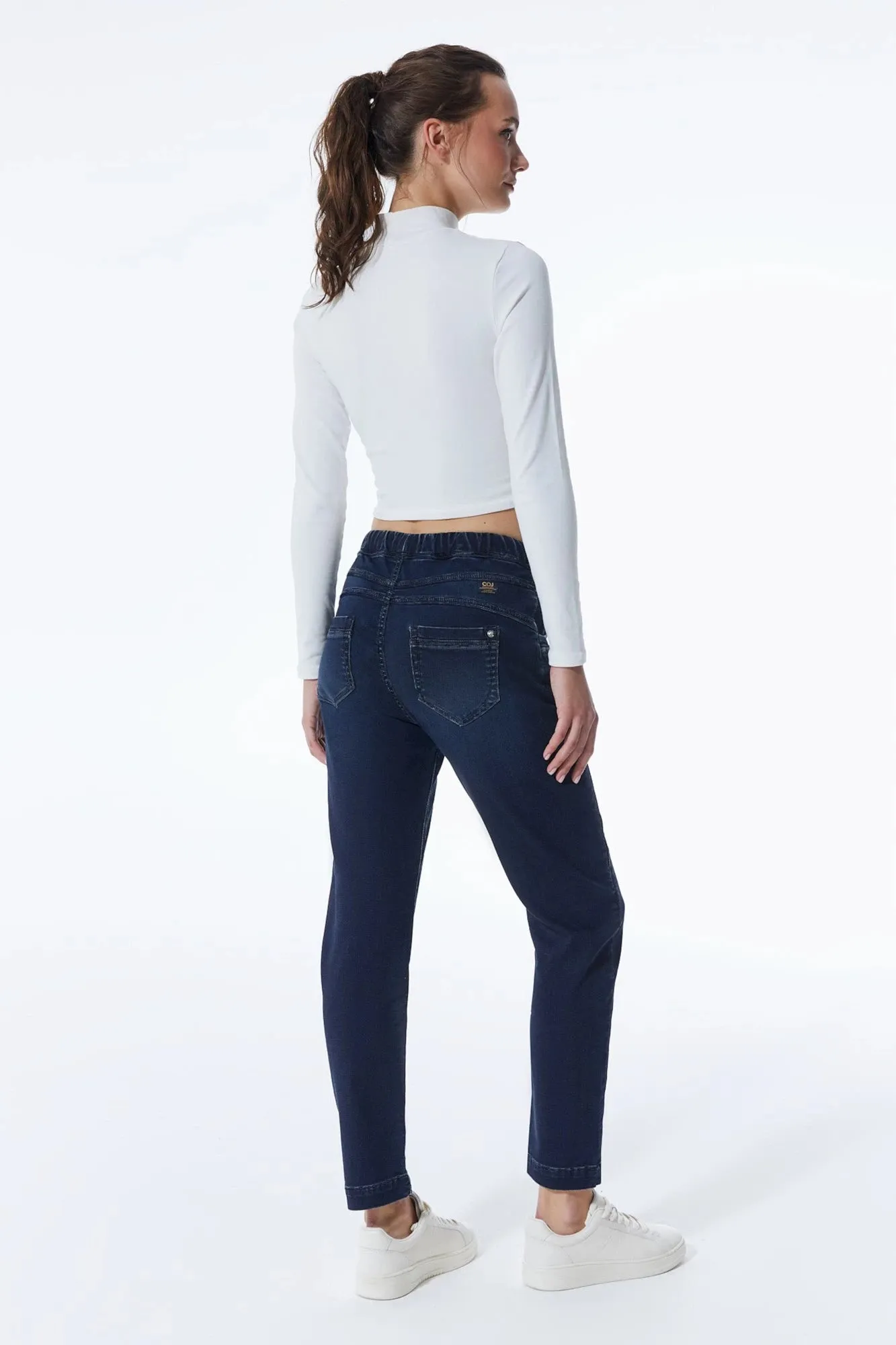 Ella Jogger Pant - Dark Blue Denim - L02 29"  Inseam