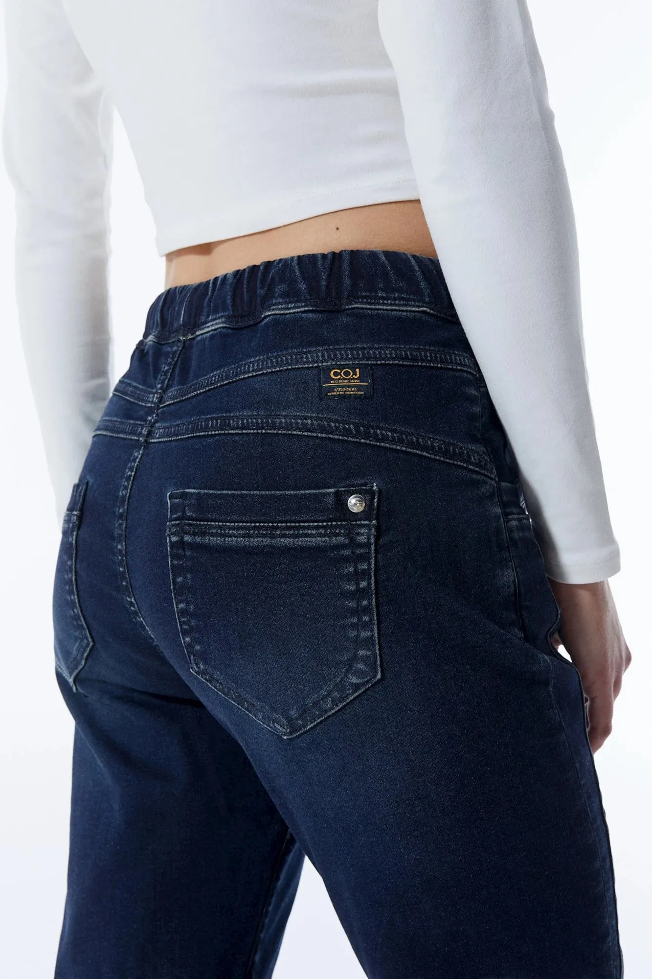 Ella Jogger Pant - Dark Blue Denim - L02 29"  Inseam