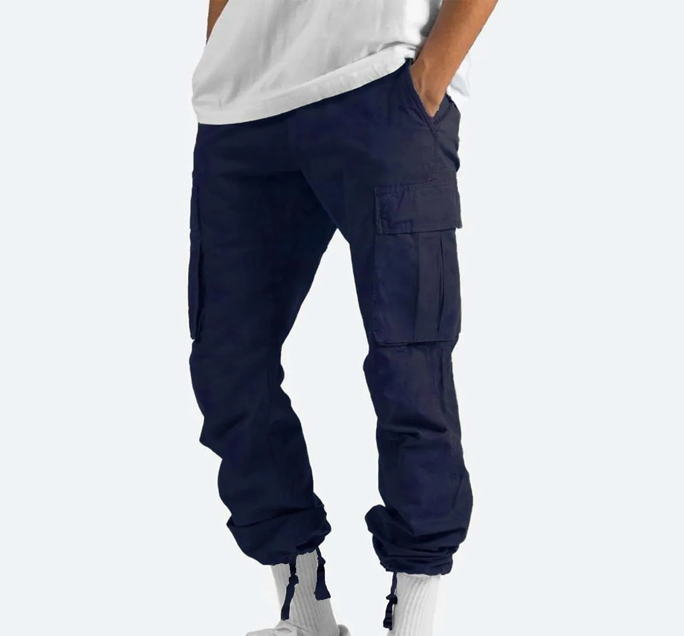 Finelylove Mens Wild Cargo Pants Lightweight Casual Hiking Pants Joggers Loose Fit Straight Workout Cargo Sweatpants