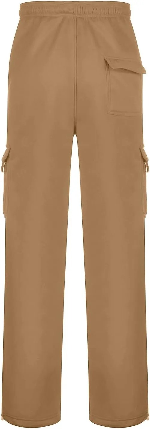 FZVYD Mens Black Dress Pants Slim Mens Casual Elastic Drawstring Cargo Pants Lightweight Relaxed Cotton Workout Sweatpants