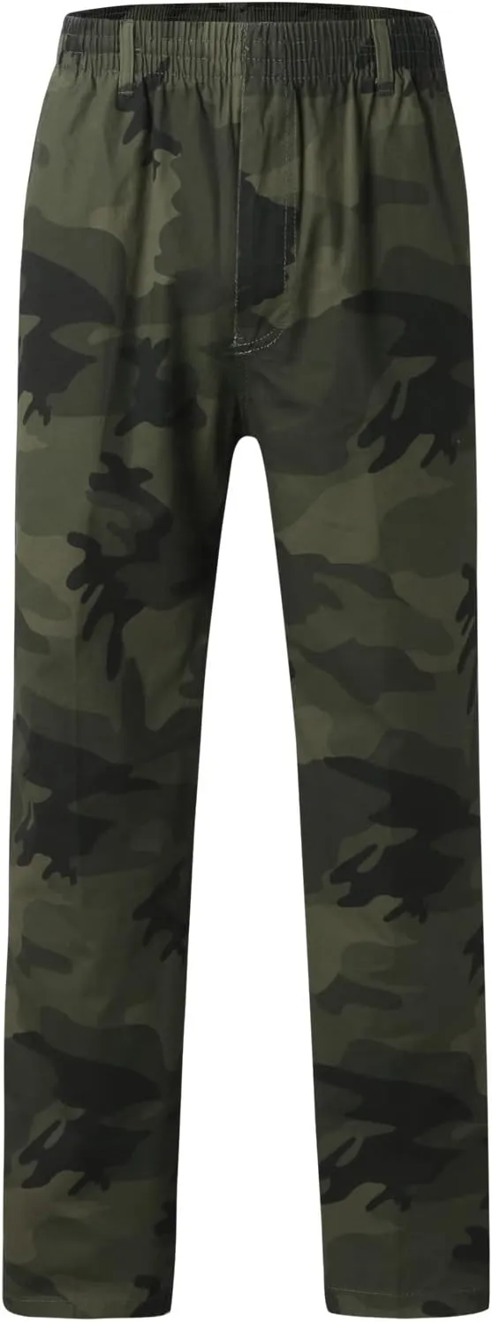 GIERIDUC Men's Fleece Cargo Sweatpants Big and Tall Cargo Pants for Men Half Long Half Short Pants Mens Wide Corduroy Pants