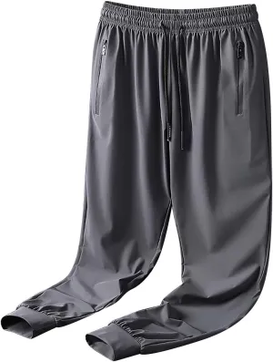 GIERIDUC Mens Joggers Sweatpants Open Bottom Straight Leg Casual Hearm Pants Loose Fit Running Athletic Yoga Pant with Pocket