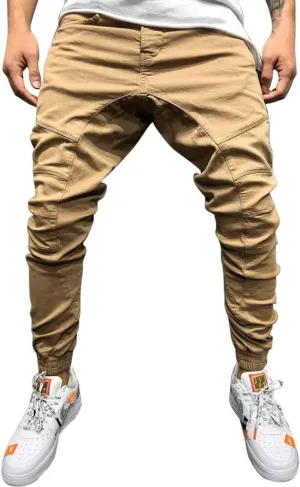 GIERIDUC Plaid Dress Pants for Men's Kingsize Big and Tall Mens Clothing Slim Fit Moleskin Trousers Men's Skinny Cargo Pants