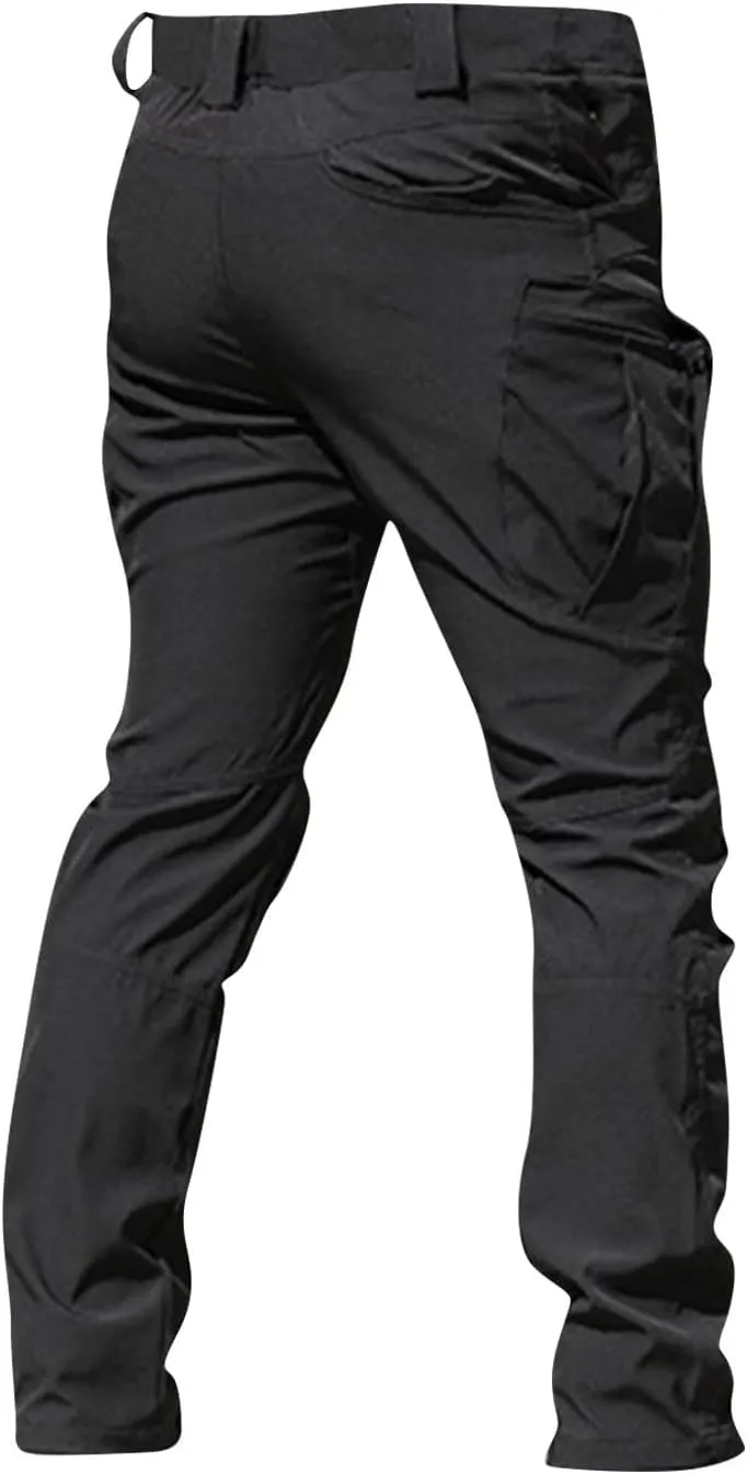 GOFULY Cargo Pants for Men Big and Tall Ripstop Stretch Pants Pockets Slim Fit Baggy Pants Y2K 2024 Trousers Straight Fit