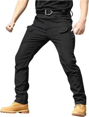 GOFULY Cargo Pants for Men Big and Tall Ripstop Stretch Pants Pockets Slim Fit Baggy Pants Y2K 2024 Trousers Straight Fit