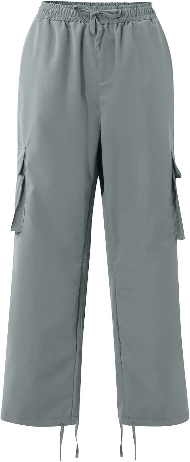 GOFULY Cargo Pants for Men Casual Drawstring Elastic Waist Baggy Sweatpants with Pocket Work Pants Athletic Joggers Trouser