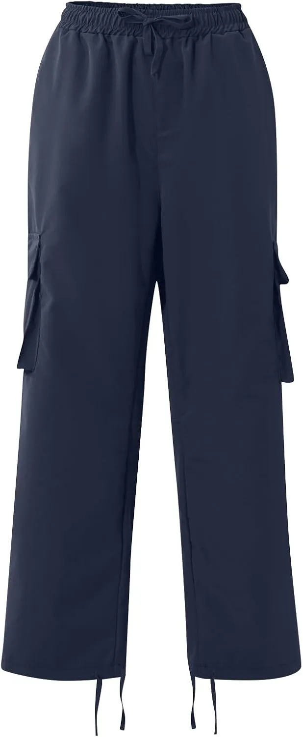 GOFULY Cargo Pants for Men Stretch Elastic Waist Drawstring Hiking Pants with Multi Pockets Sweatpants 2024 Joggers Trouser