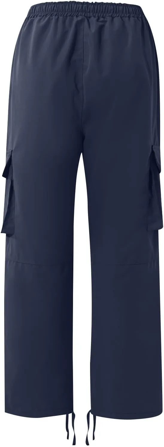 GOFULY Cargo Pants for Men Stretch Elastic Waist Drawstring Hiking Pants with Multi Pockets Sweatpants 2024 Joggers Trouser