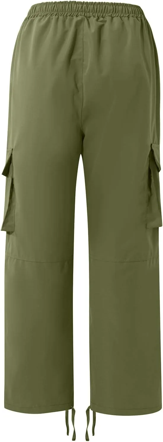GOFULY Cargo Pants for Men Stretch Elastic Waist Drawstring Hiking Pants with Multi Pockets Sweatpants 2024 Joggers Trouser