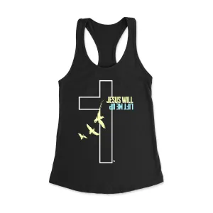 Jesus Will Lift Me Up Racerback Tank Top