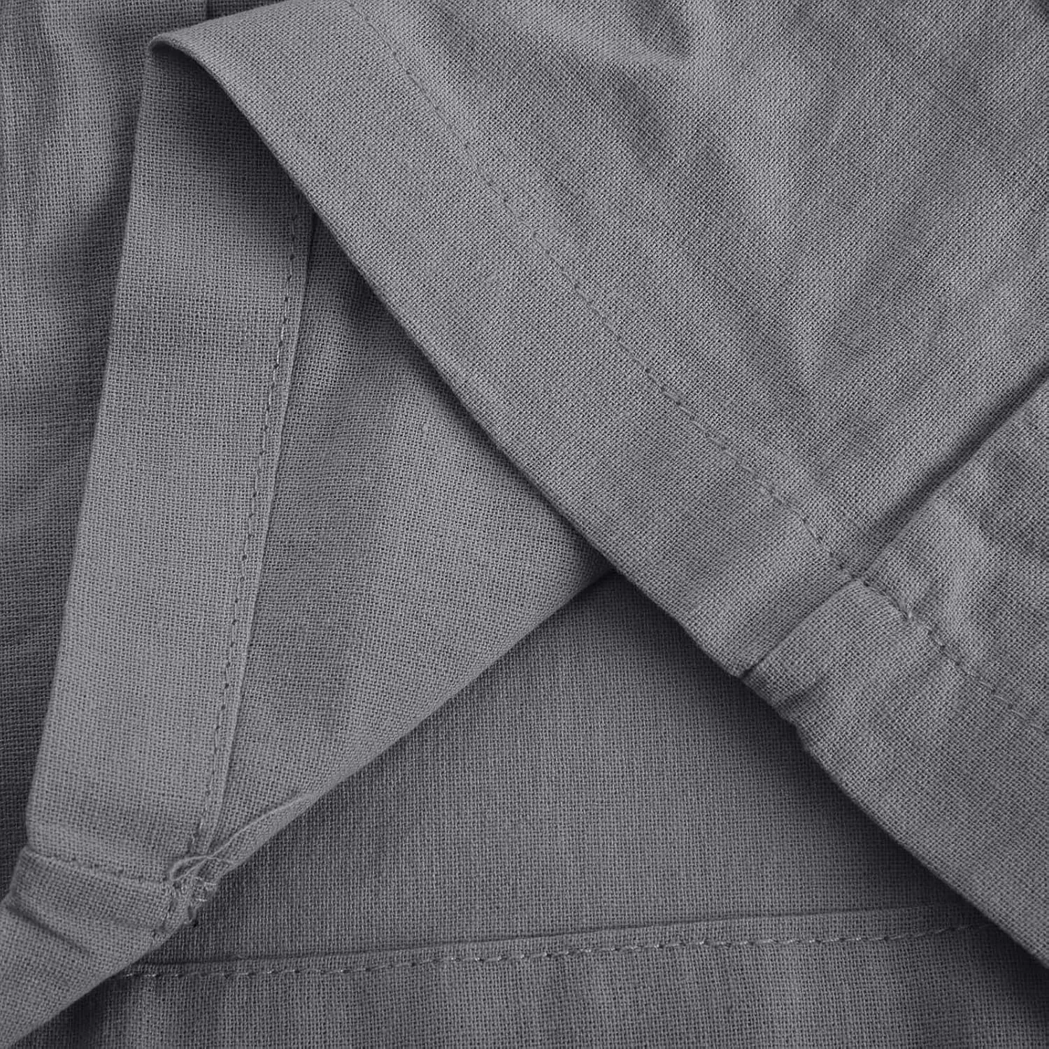 Linen Pants for Men 2023 Casual Stylish Drawstring Cotton Trousers Regular Fit Elastic Waist Solid Straight Legs