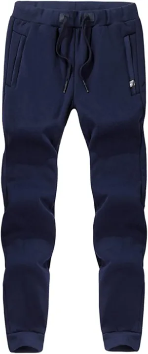 Lounge Pants for Men 2023 Casual Stylish Drawstring Elastic Waist Solid Warm Pant with Pockets Thickened Trousers