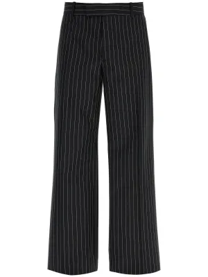 Low-Rise Pinstripe Trousers