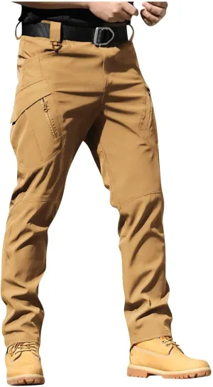 Men Cargo Pants with Pockets Ripstop Stretch Skinny Fit Hiking Pants Stylish Trousers Workout Joggers Baggy Pants