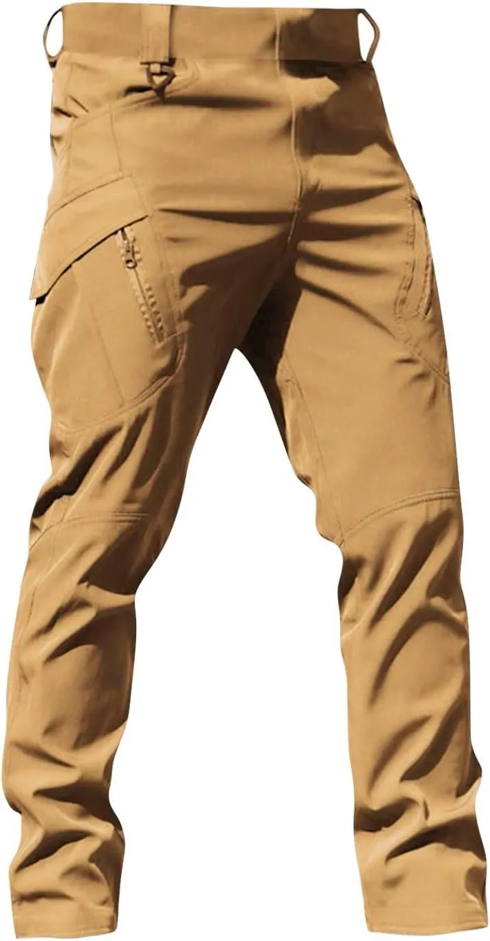 Men Cargo Pants with Pockets Ripstop Stretch Skinny Fit Hiking Pants Stylish Trousers Workout Joggers Baggy Pants