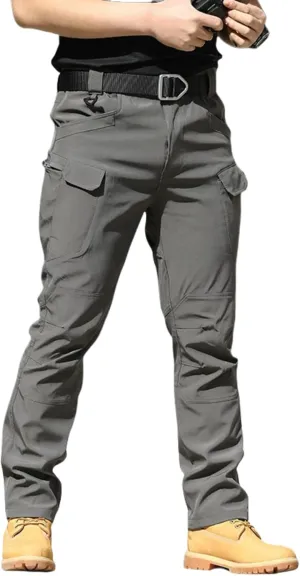 Men's Cargo Pants Stretch Tactical Pants Multi Pockets Hiking Ripstop Stretch Stylish Slim Fit Trousers 2025