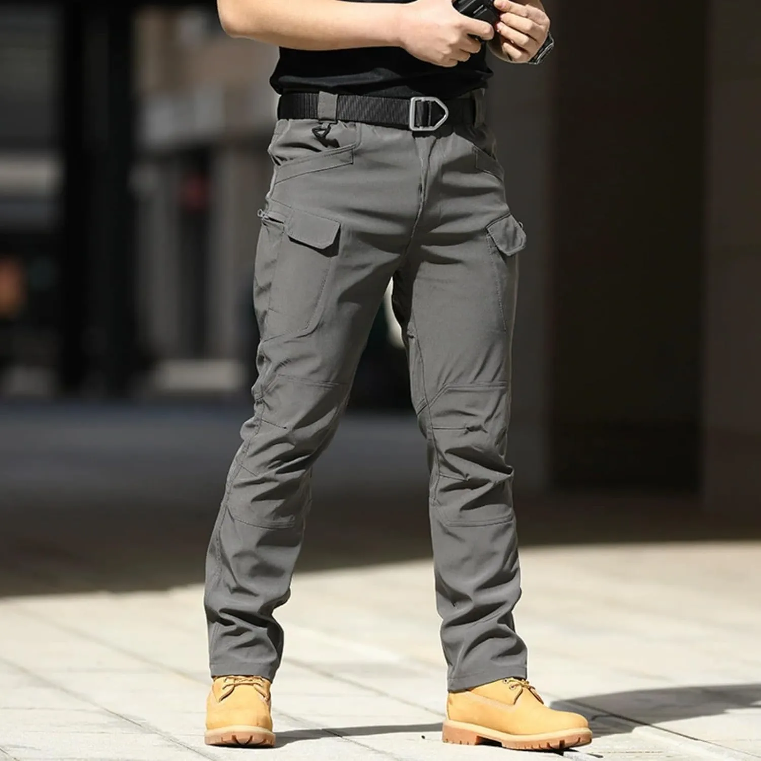 Men's Cargo Pants Stretch Tactical Pants Multi Pockets Hiking Ripstop Stretch Stylish Slim Fit Trousers 2025