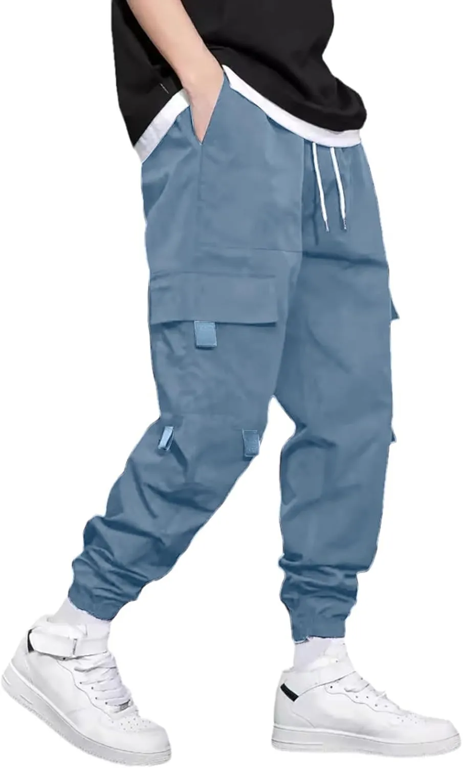 Men's Drawstring Multi-Pocket Cargo Pants - 2025 Tapered Leg Casual Stylish Lightweight Trousers.