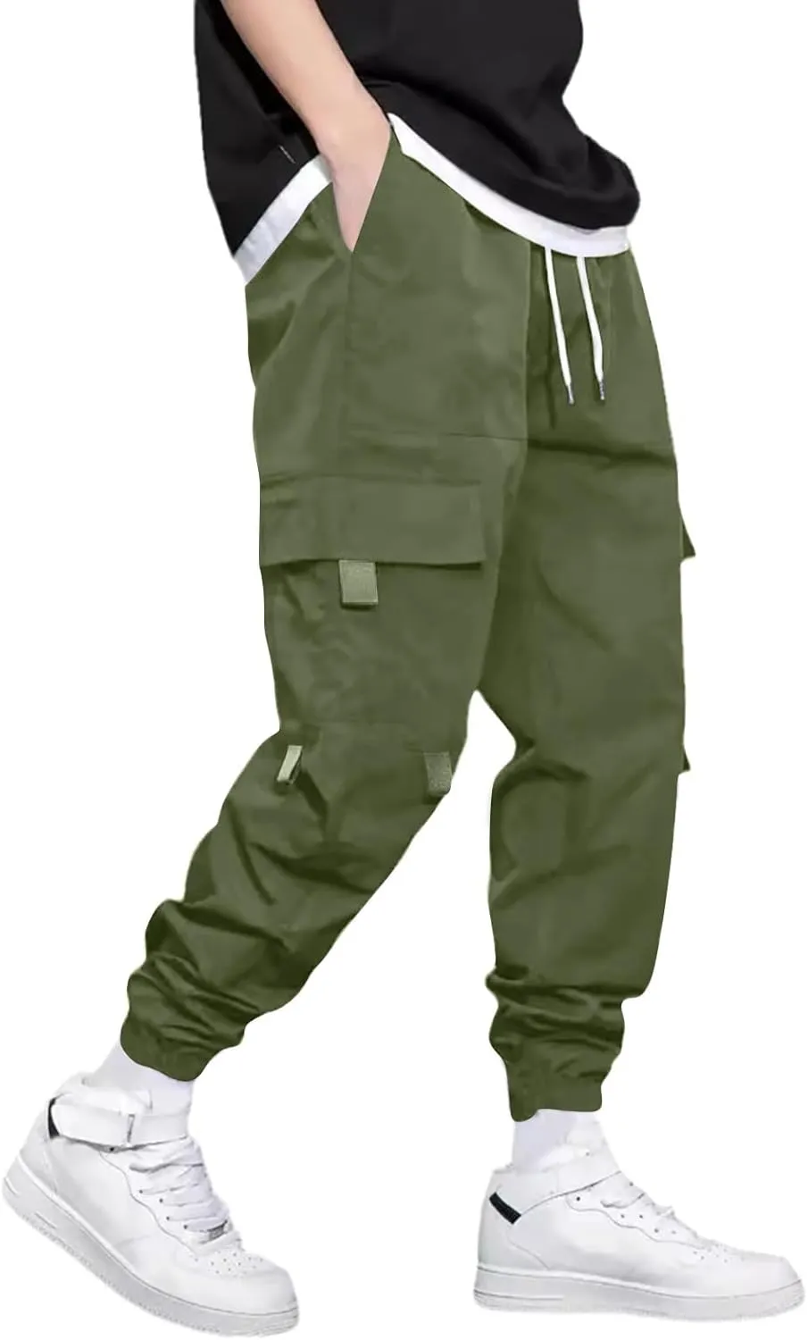 Men's Drawstring Multi-Pocket Cargo Pants - 2025 Tapered Leg Casual Stylish Lightweight Trousers.