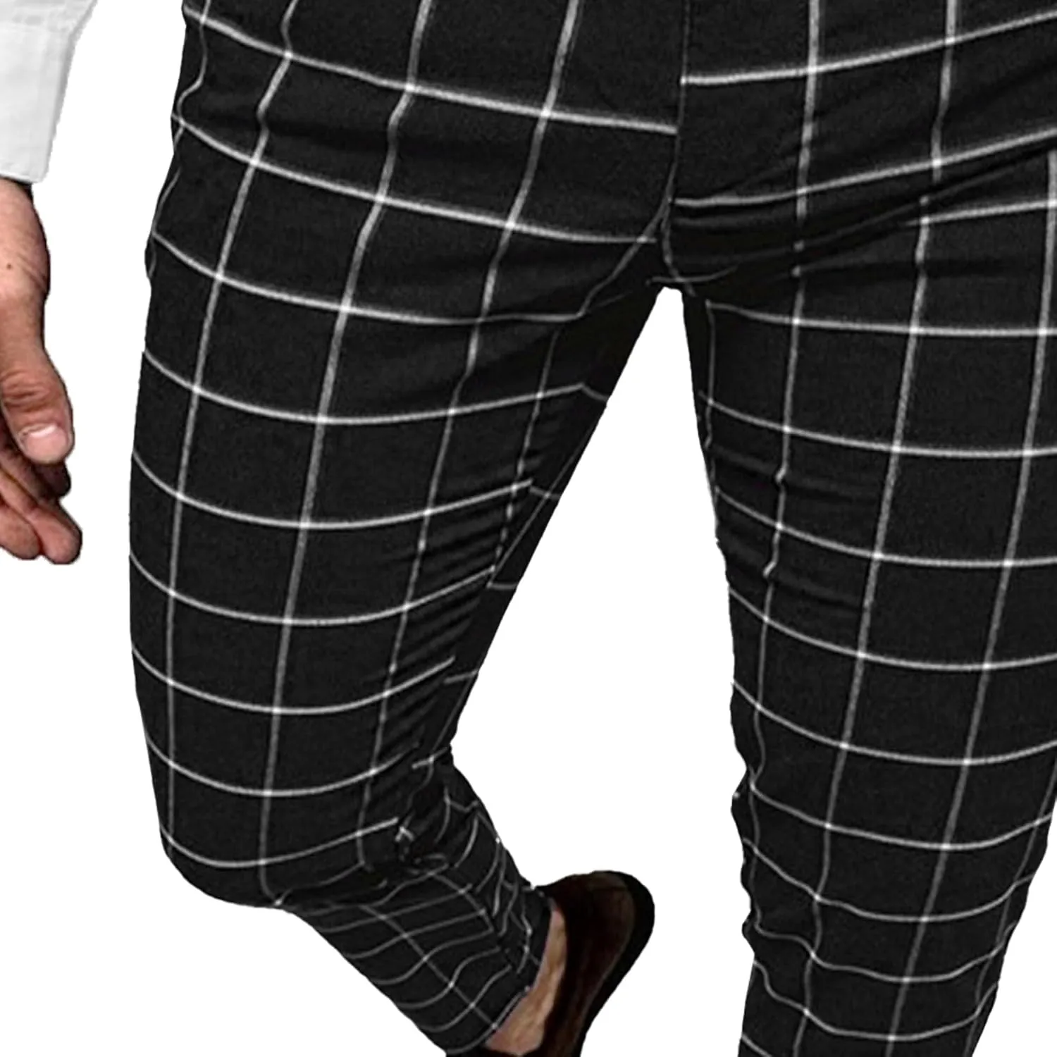 Men's Slim Fit Stretch Chino Pants Casual Stylish Business Dress Pants Lightweight Skinny Flat Front Trousers