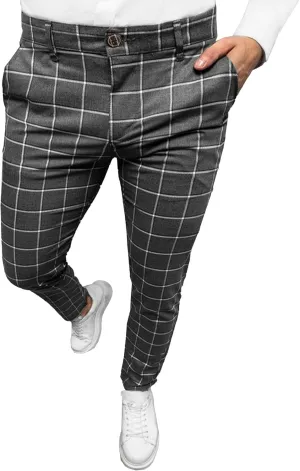Men's Slim Fit Stretch Chino Pants Casual Stylish Business Dress Pants Lightweight Skinny Flat Front Trousers