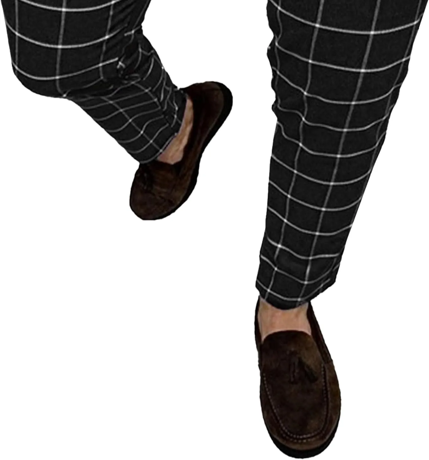 Men's Slim Fit Stretch Chino Pants Casual Stylish Business Dress Pants Lightweight Skinny Flat Front Trousers