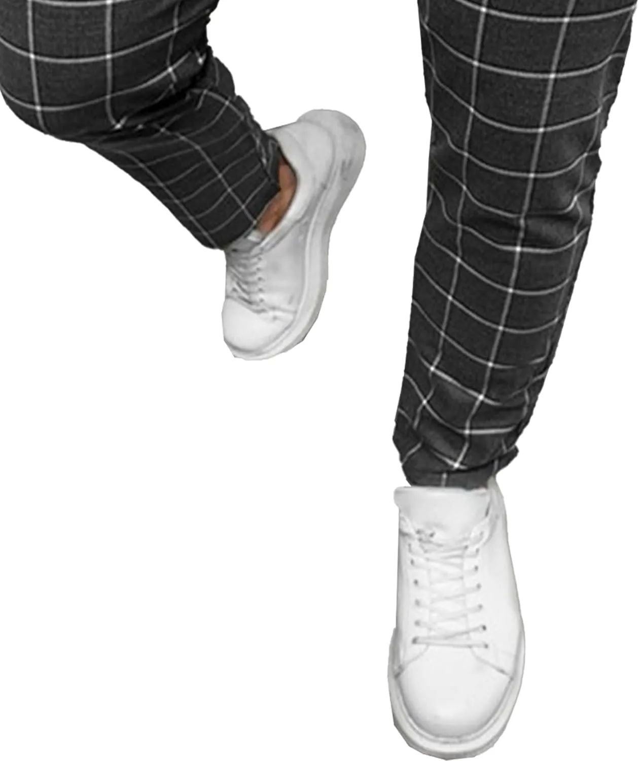 Men's Slim Fit Stretch Chino Pants Casual Stylish Business Dress Pants Lightweight Skinny Flat Front Trousers