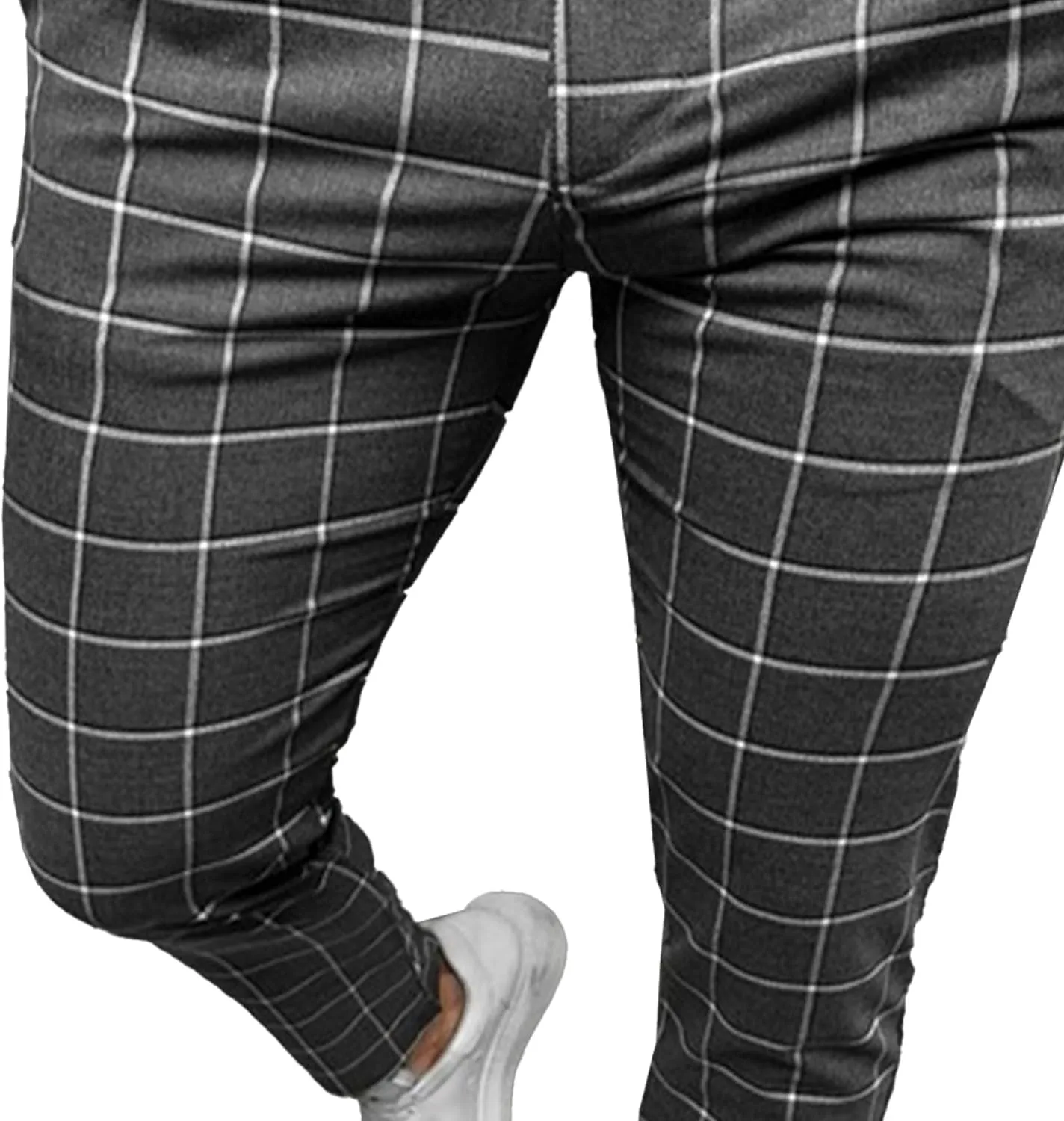 Men's Slim Fit Stretch Chino Pants Casual Stylish Business Dress Pants Lightweight Skinny Flat Front Trousers