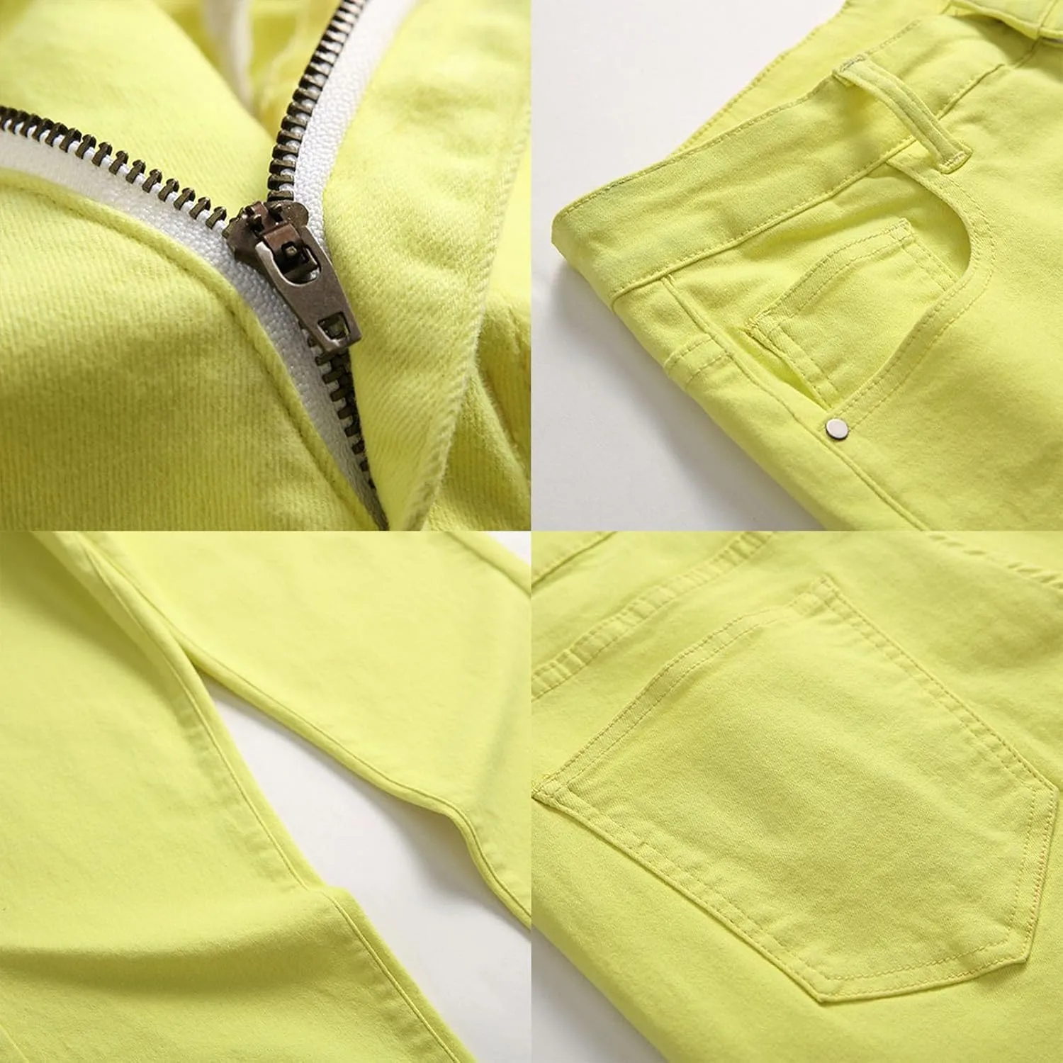 Mens Slim Skinny Casual Denim Pants Straight Leg Stylish Colorful Jeans for Men Stretchy Comfy Denim Jogger Pants with Pocket