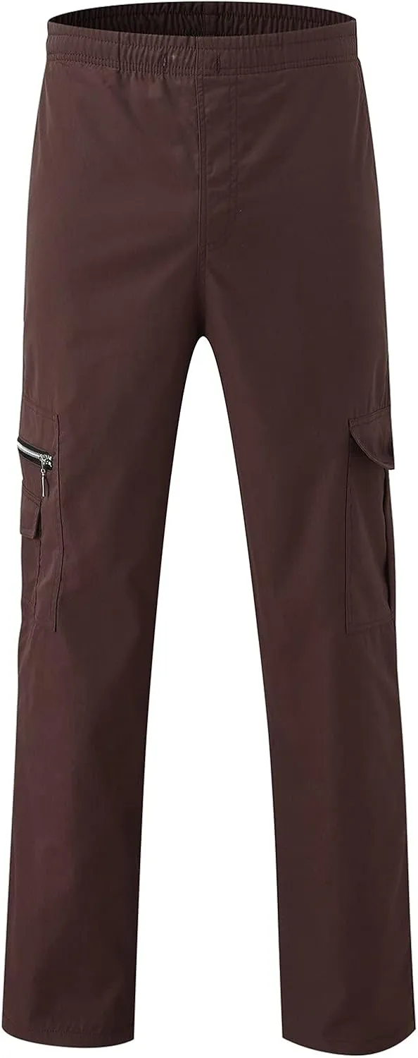 Mens Sweatpants with Pockets Cargo Sweatpants Open Bottom Straight Leg Casual Loose Fit Baggy Athletic Jogger Pants