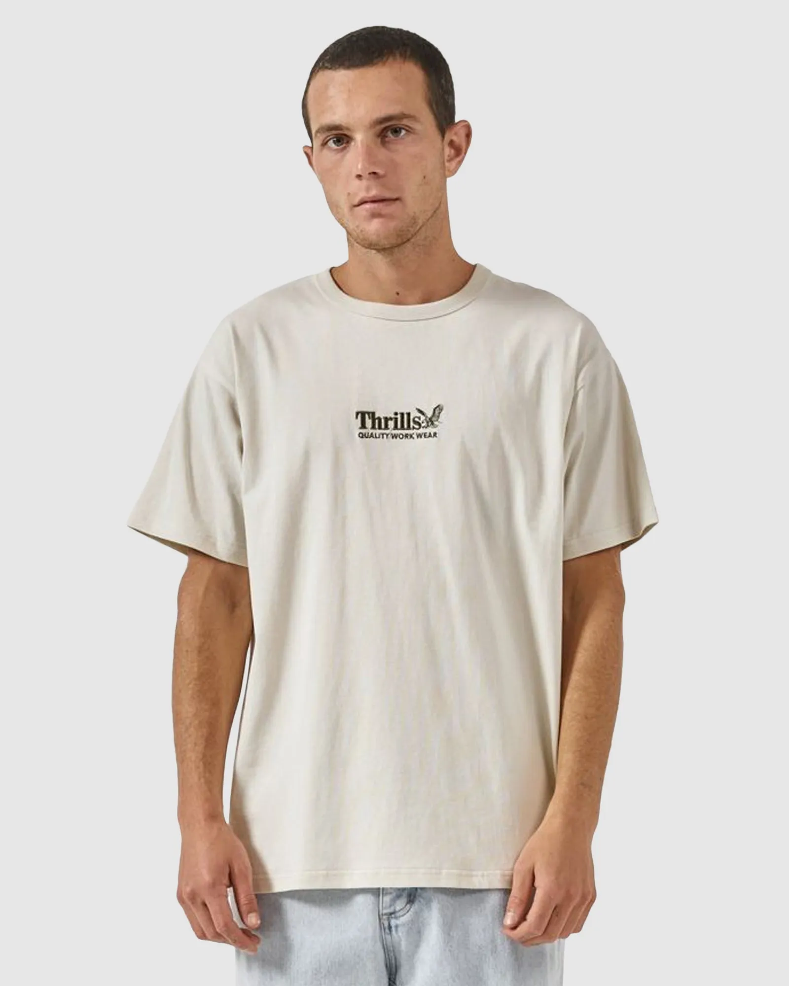 Mens Thrills Workwear Embro T-Shirt