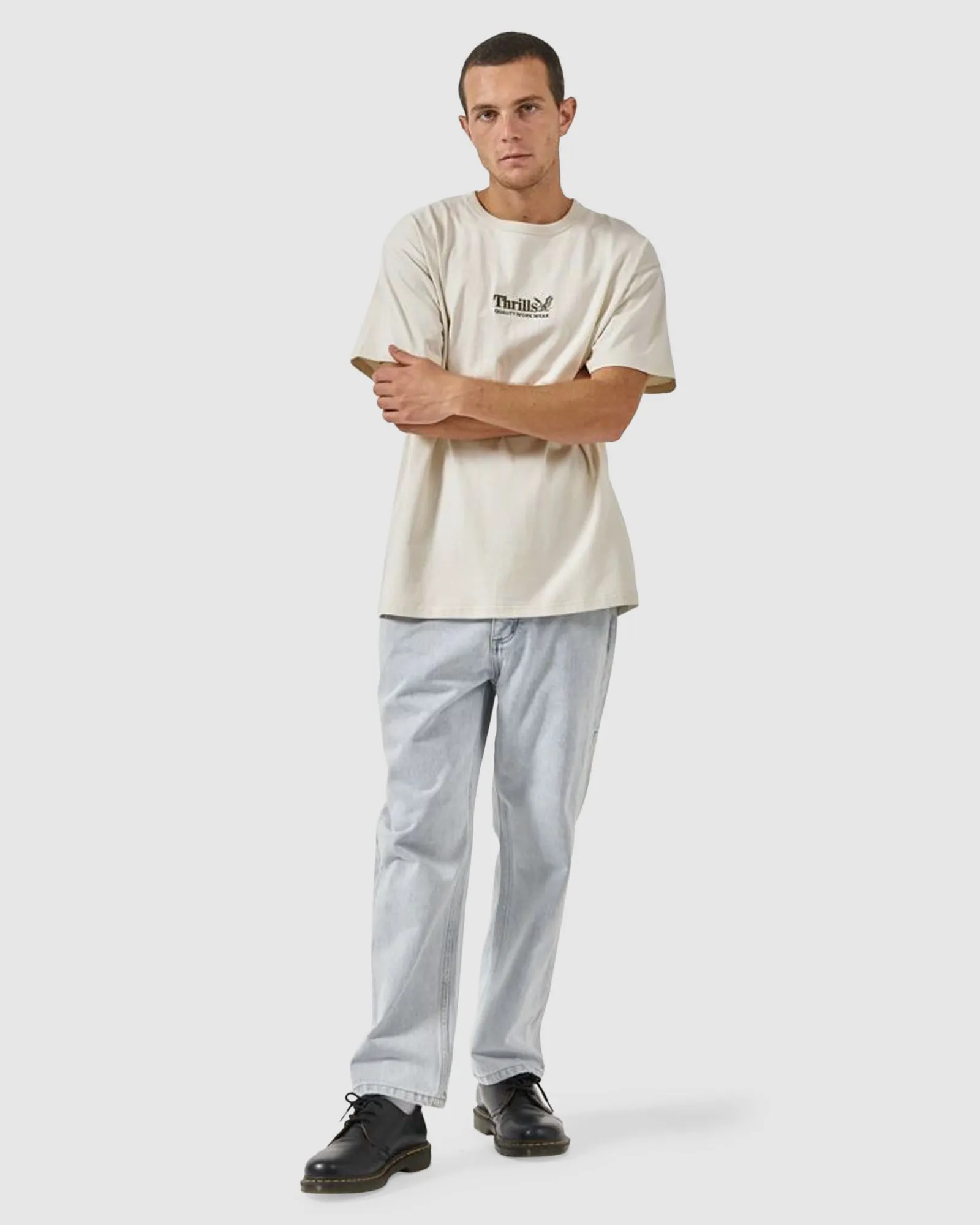 Mens Thrills Workwear Embro T-Shirt